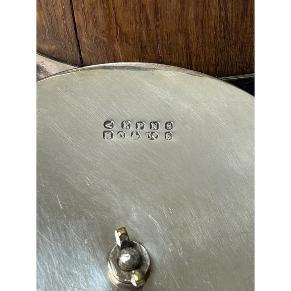 Walker & Hall EPNS Oak Biscuit Barrel‎ Jar Ceramic Liner England Vintage